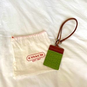 COACH CARD HOLDER WITH LANYARD